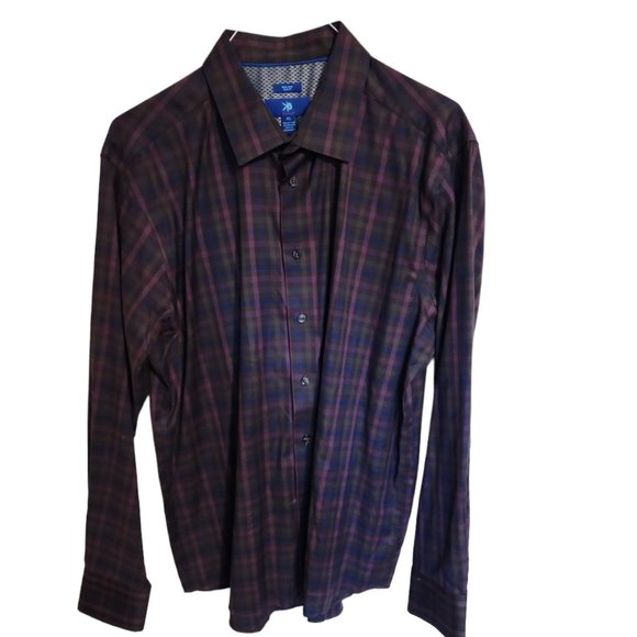 Egara Shirts Egara Mens Dress Shirt Dark Purplexlarge Poshmark